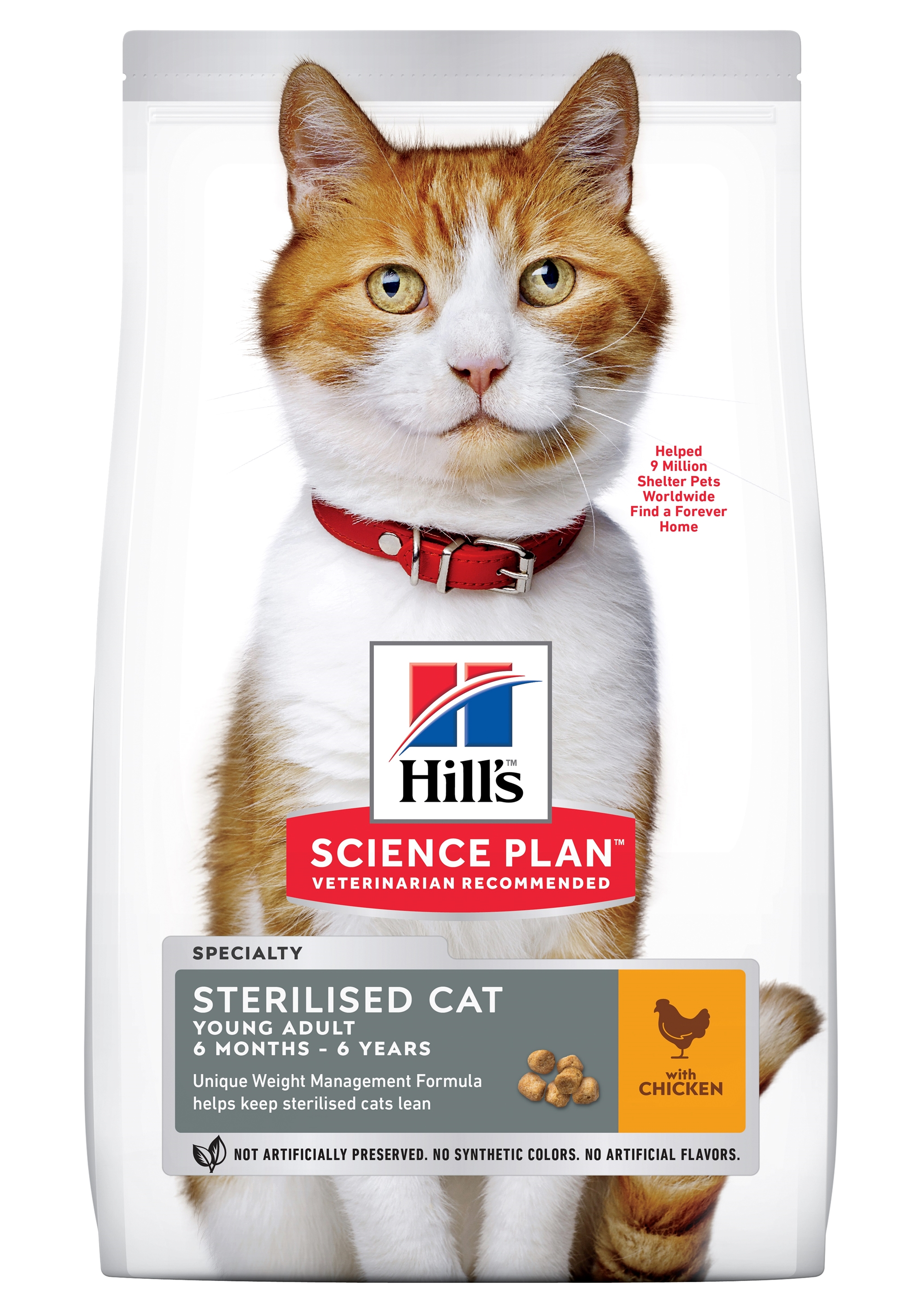 Hills Science Plan Sterilised Cat Young Adult Chicken Kattefoder 7 kg.